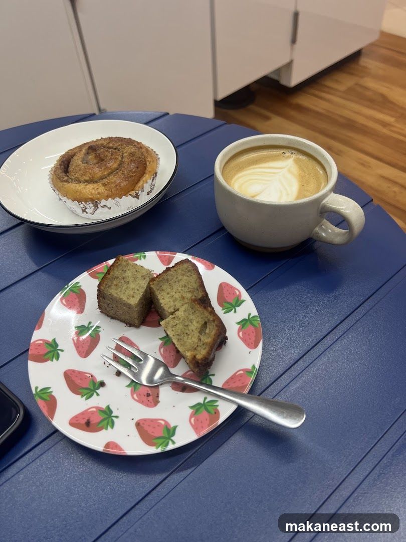 Coffee and pastries on a table