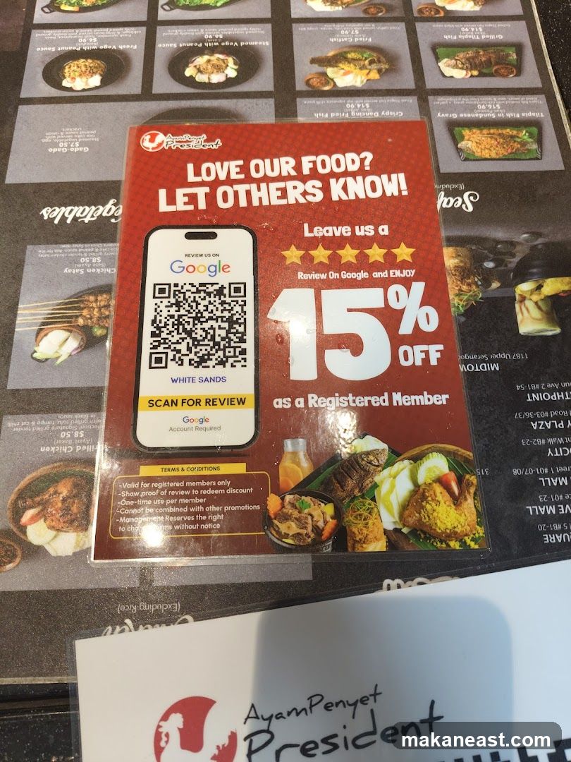 Restaurant promotion flyer