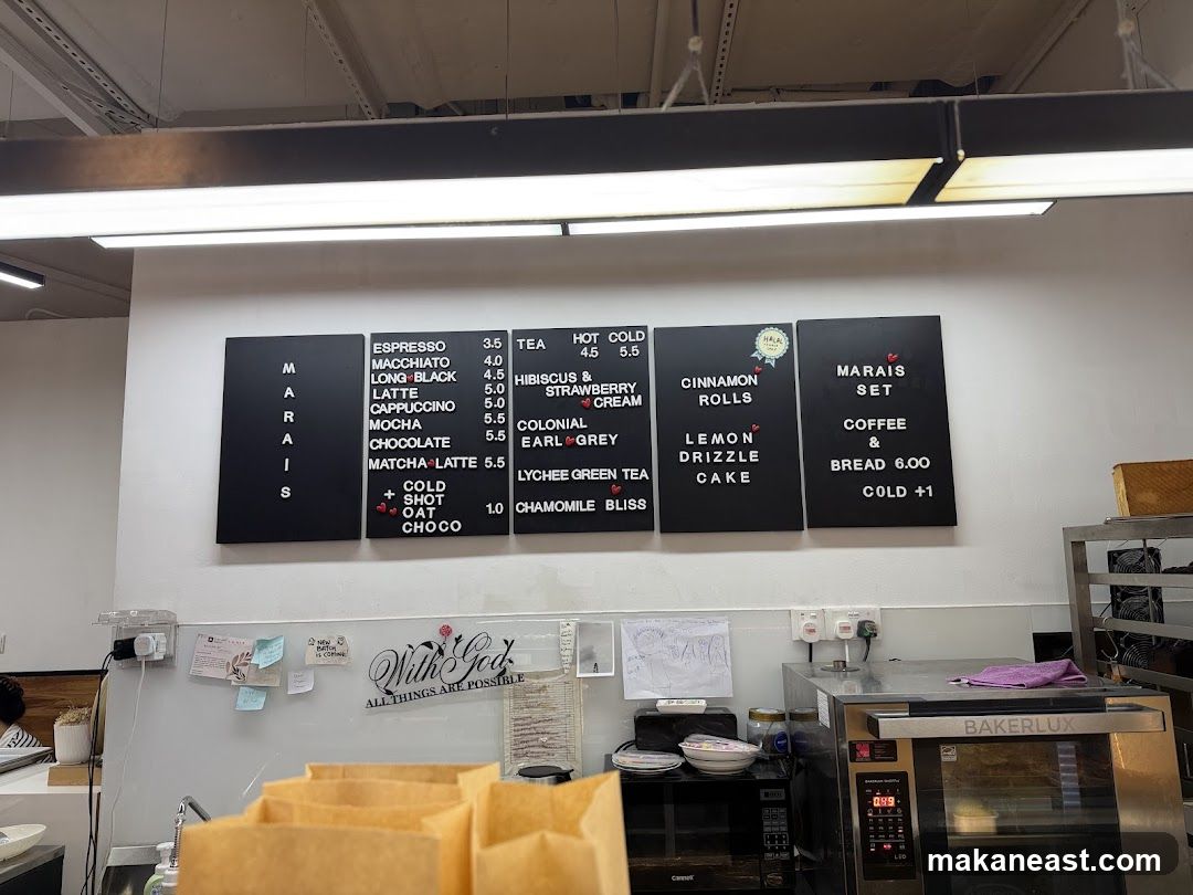 Marais Menu