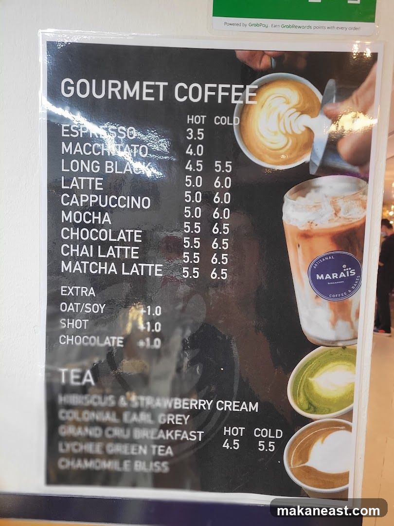Gourmet Coffee & Tea Menu