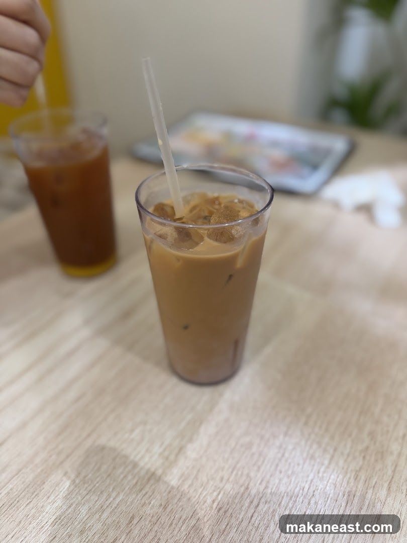 Two iced drinks on a table