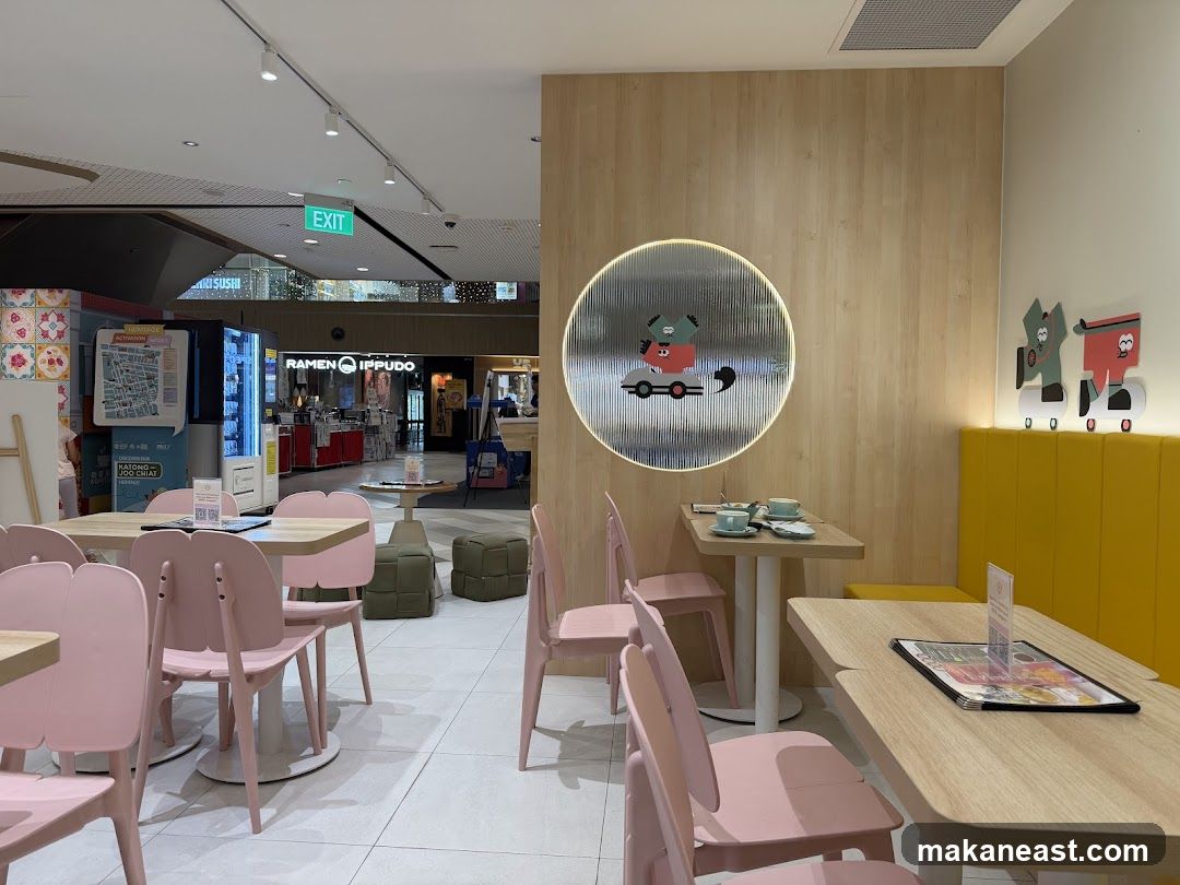 Modern Restaurant Interior with Pink Chairs
