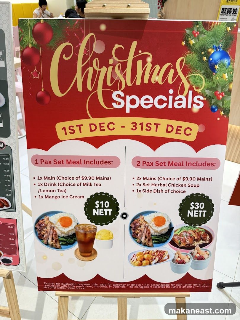 Christmas Specials Menu