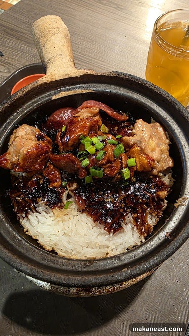 Claypot Rice with Meat and Drink
