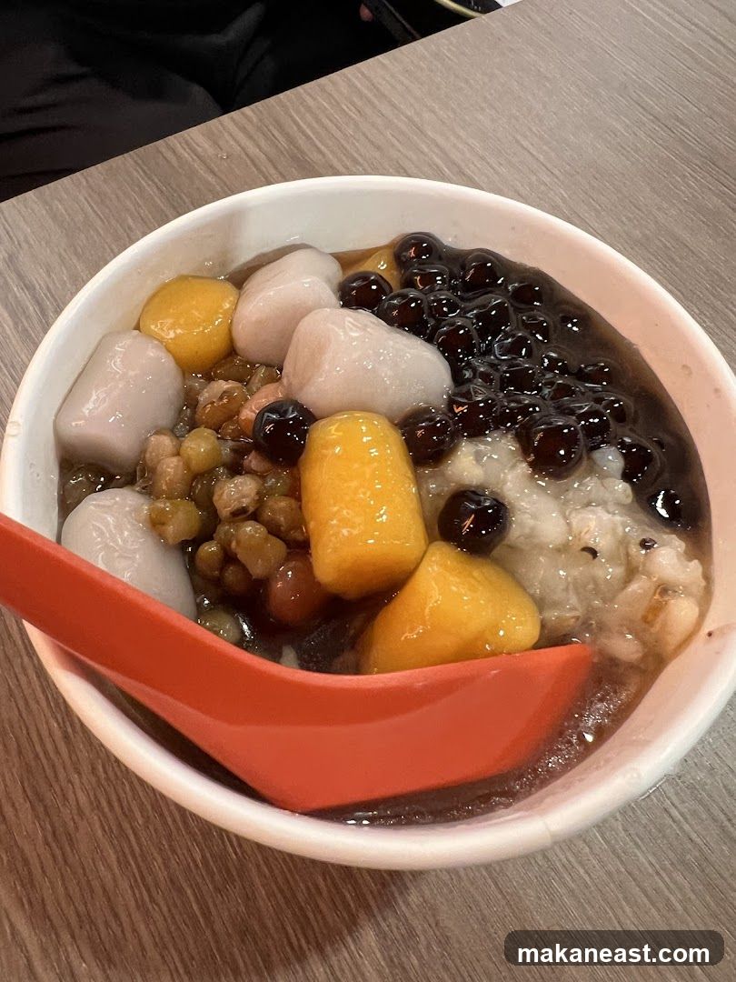 Dessert Bowl with Tapioca Pearls and Taro Balls