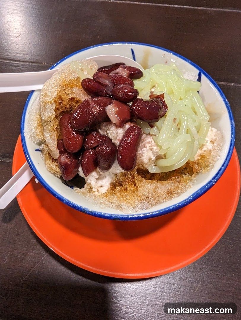 Red Bean and Chendol Dessert