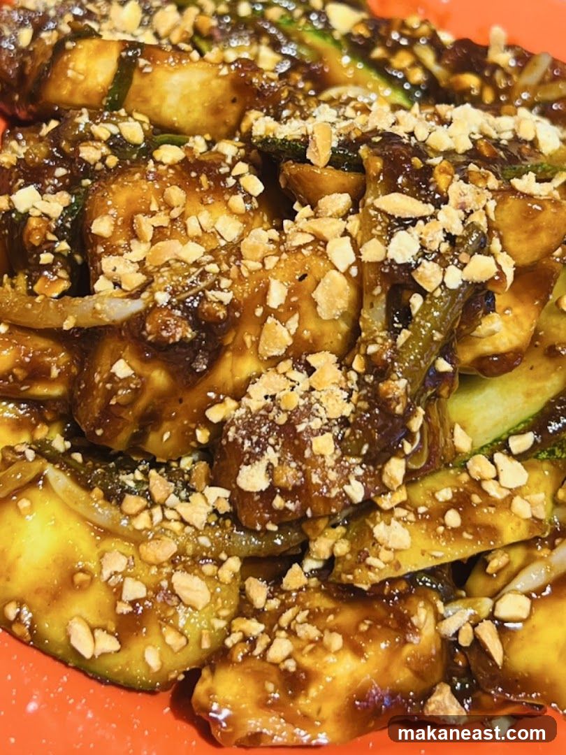 Stir-fried dish with peanuts