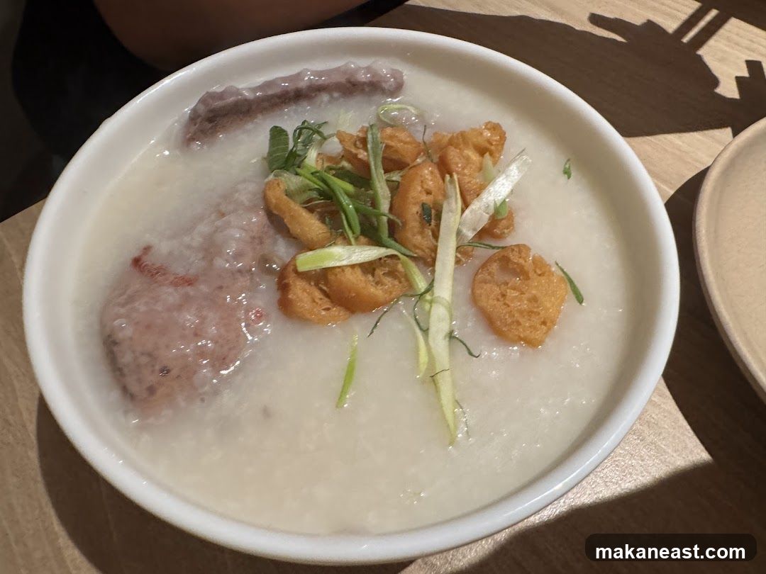 Congee with Meat and Fried Dough