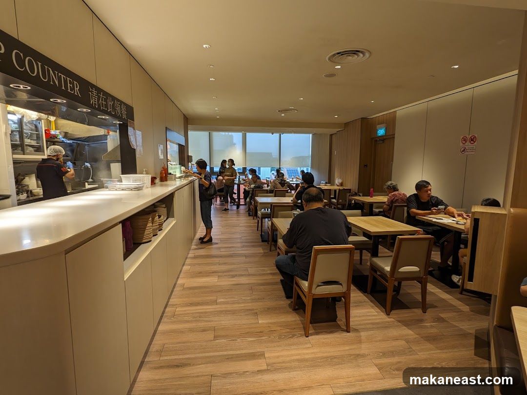 Restaurant Interior with Counter and Dining Area
