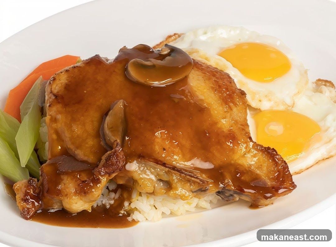 Chicken and Rice with Fried Eggs