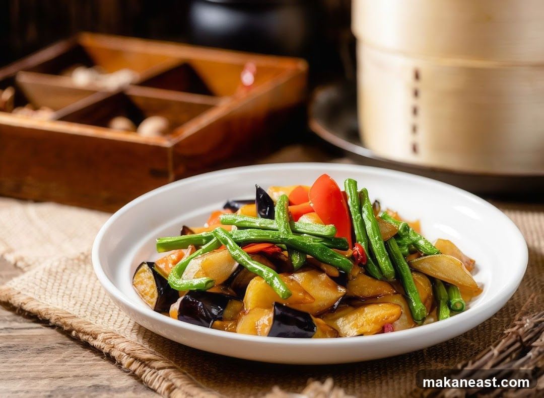 Stir-fried Eggplant and Green Beans