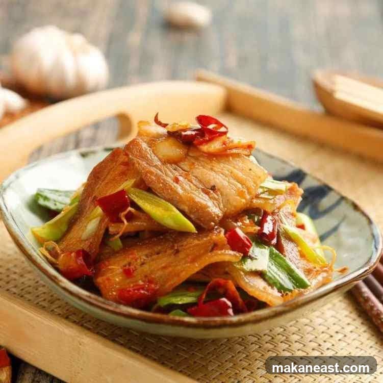 Stir-fried Pork Belly with Chili and Scallions