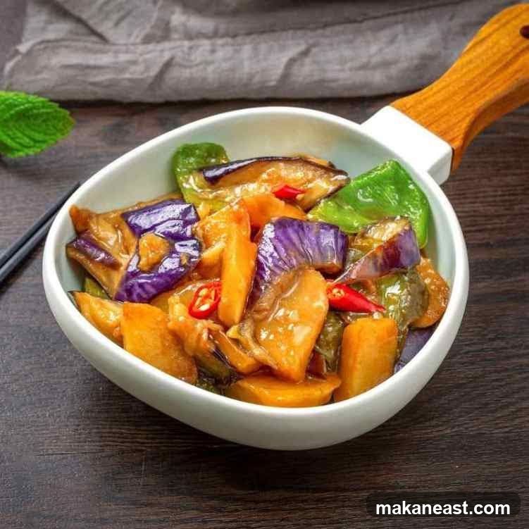 Stir-fried Eggplant and Peppers