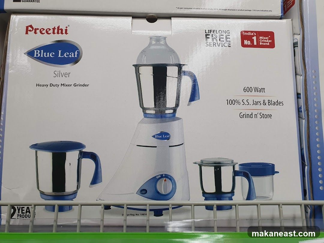 Preethi Blue Leaf Mixer Grinder Box
