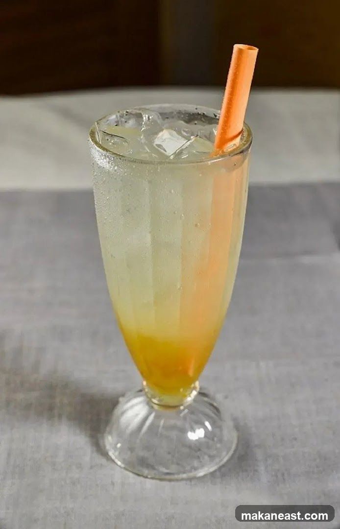Orange and Yellow Drink with Straw