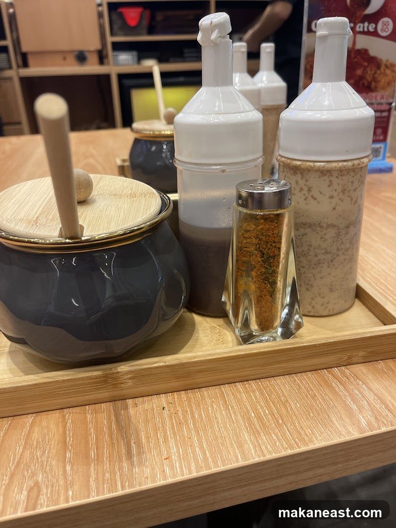 Condiments on a Tray