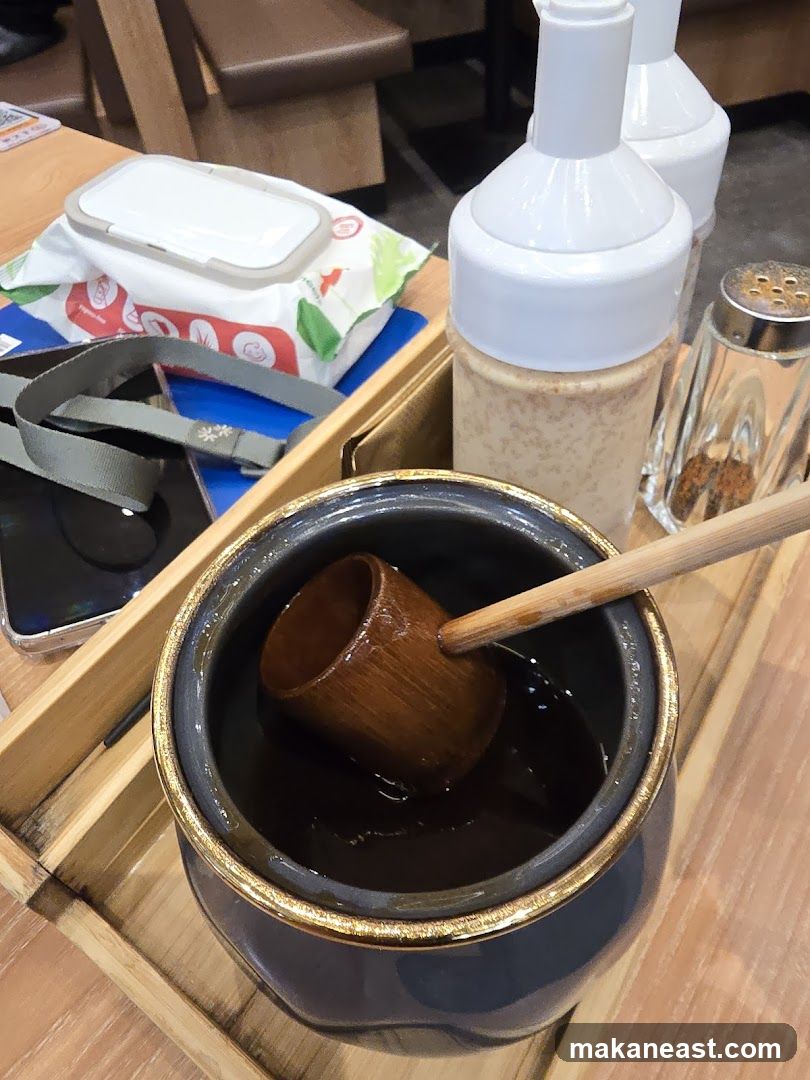 Table Setting with Condiments and Wipes