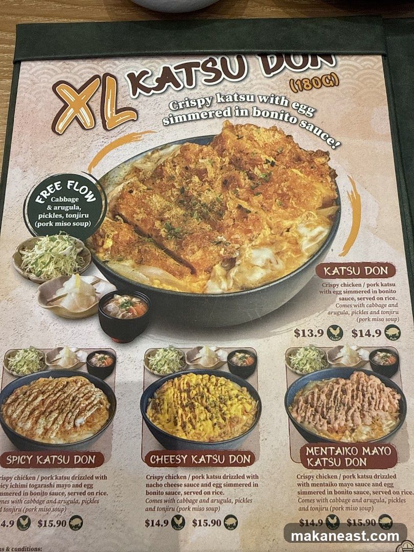Katsu Don Menu