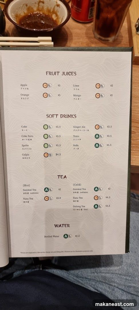 Drinks Menu