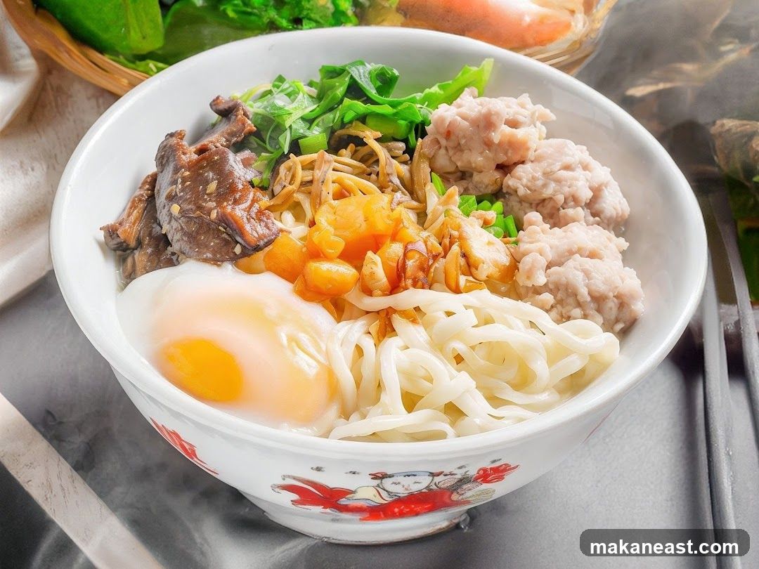 Noodle Bowl with Egg and Meat