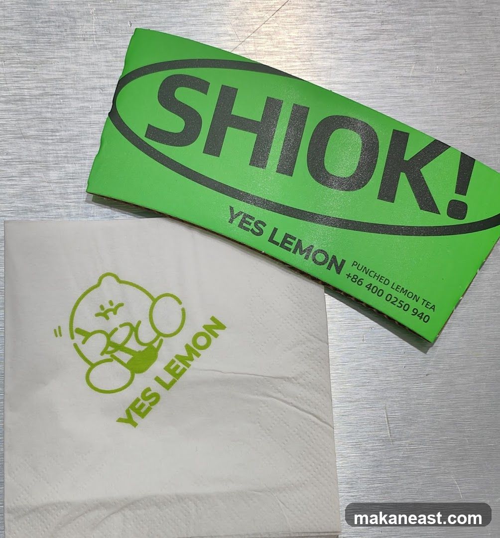 Shiok! Yes Lemon Napkin and Sleeve