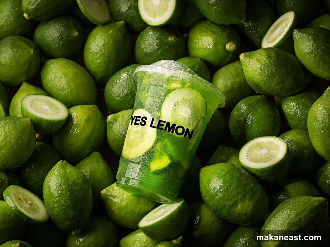 Lime Drink with Sliced Limes