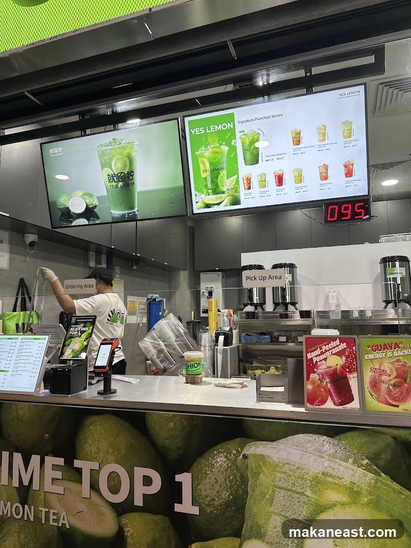 Yes Lemon Drink Shop Counter