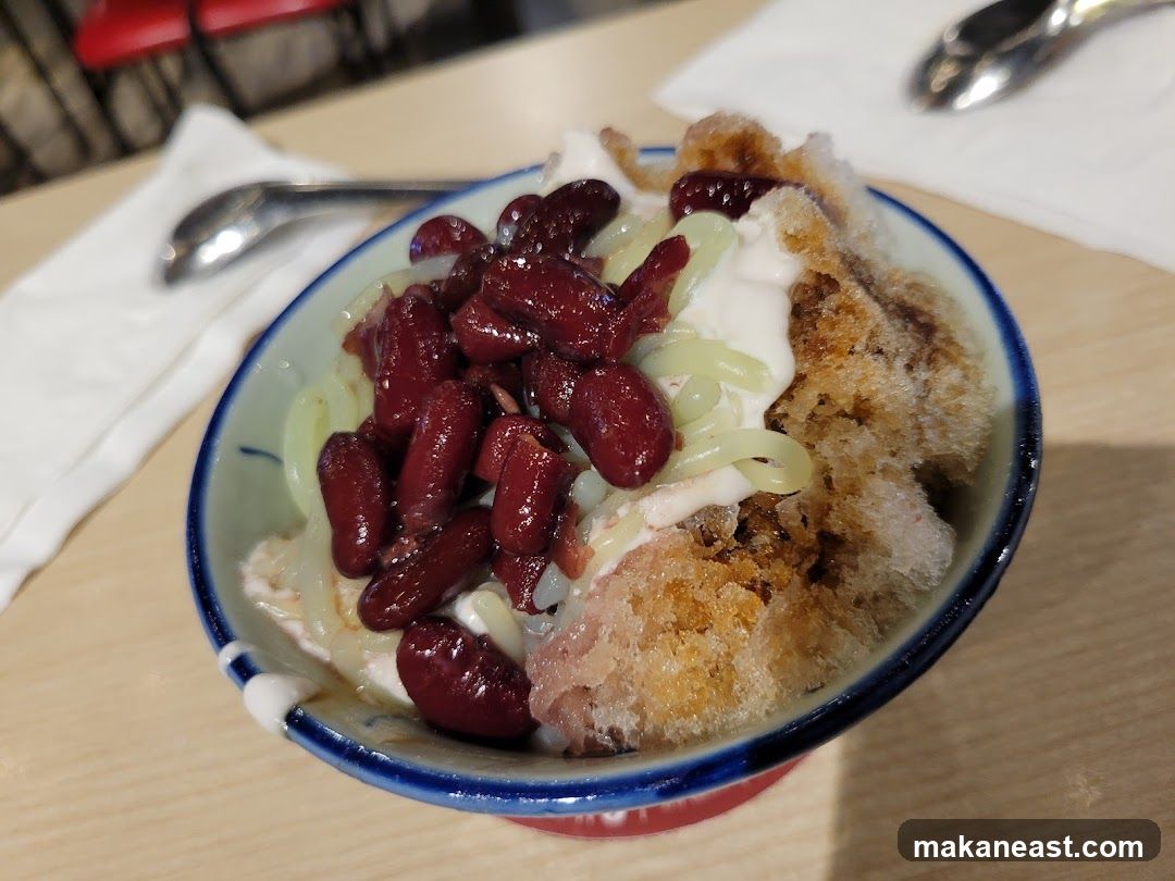 Dessert with Red Beans and Shaved Ice
