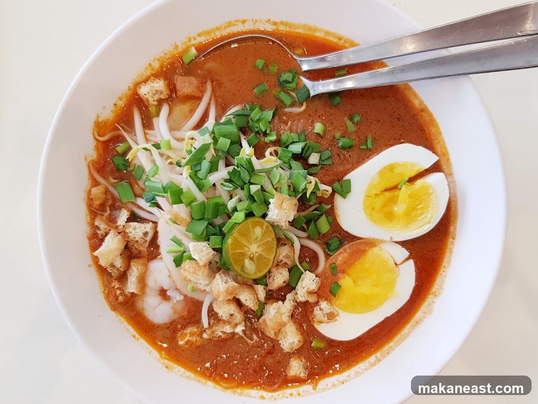 Laksa with Egg and Shrimp