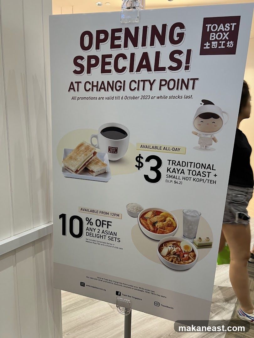 Toast Box Opening Specials Poster