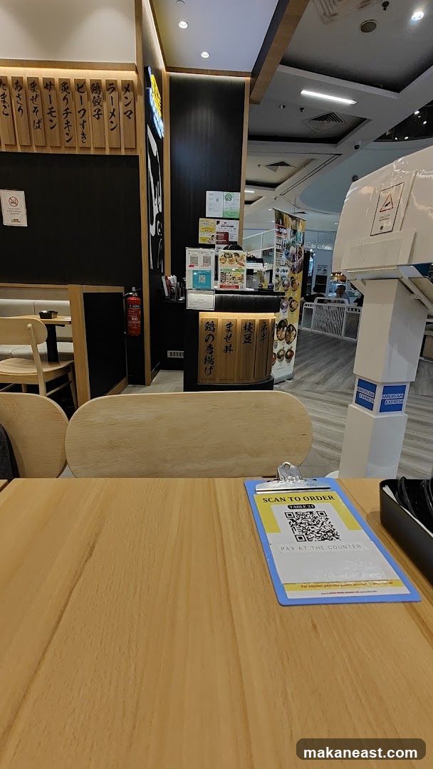 Restaurant Interior with Menu Items