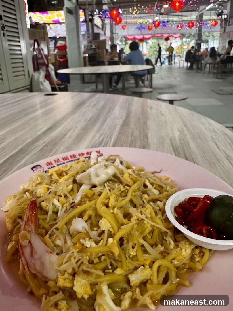 Hokkien Mee with Chili and Lime