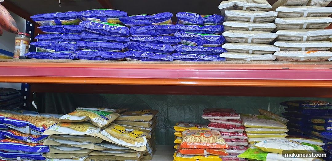 Pantry Staples on Shelves