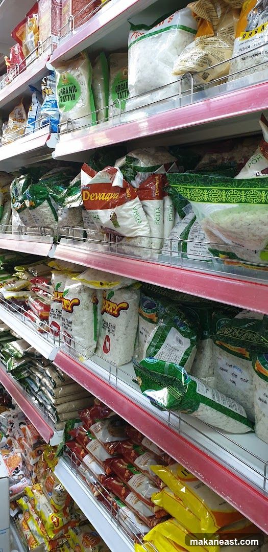 Poha and Rice Products on Shelves