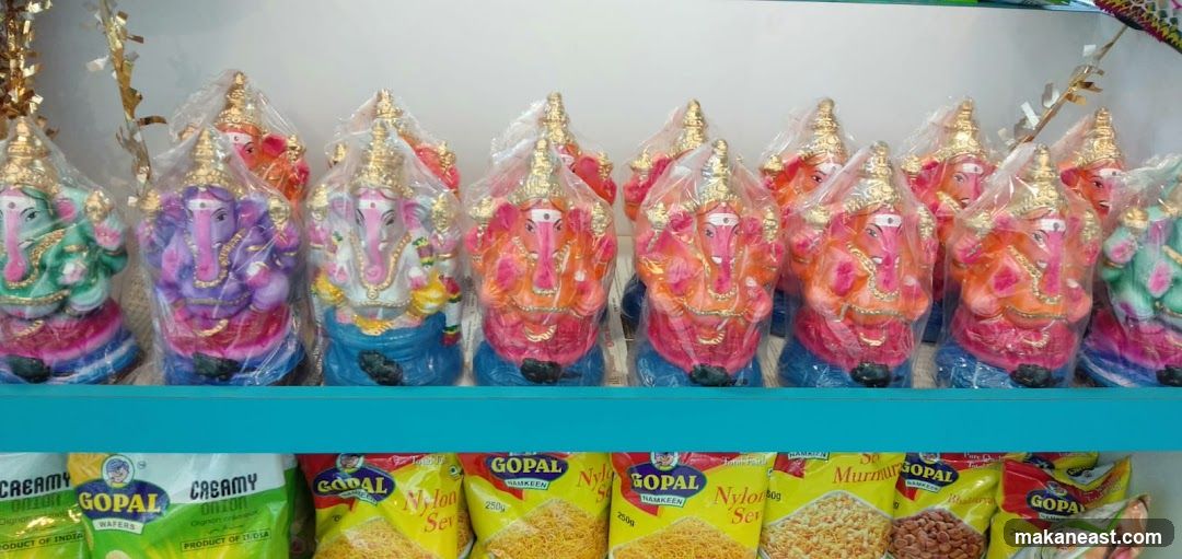 Ganesh Idols and Snacks
