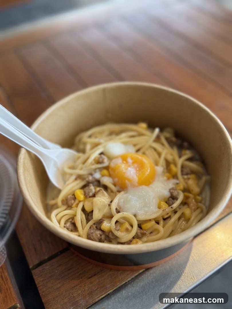 Spaghetti with Egg and Meat