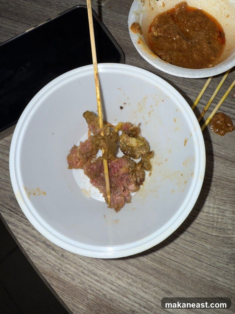 Skewered Meat with Peanut Sauce