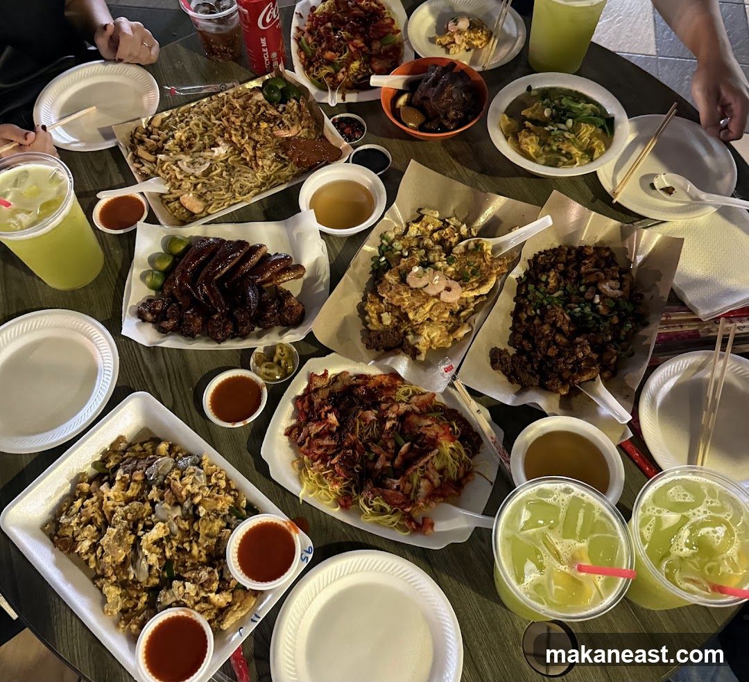 Table full of food
