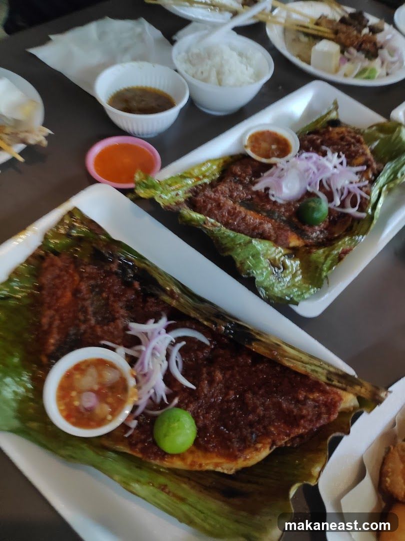 Grilled Fish with Rice and Condiments
