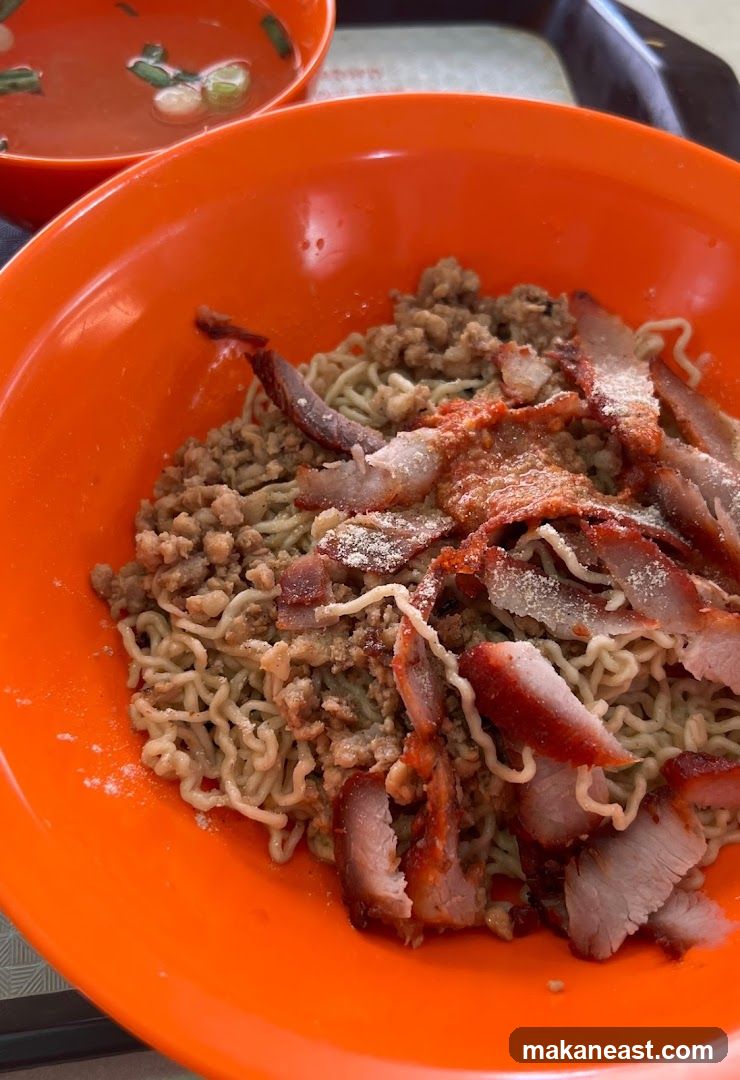 Noodles with Char Siu and Minced Meat