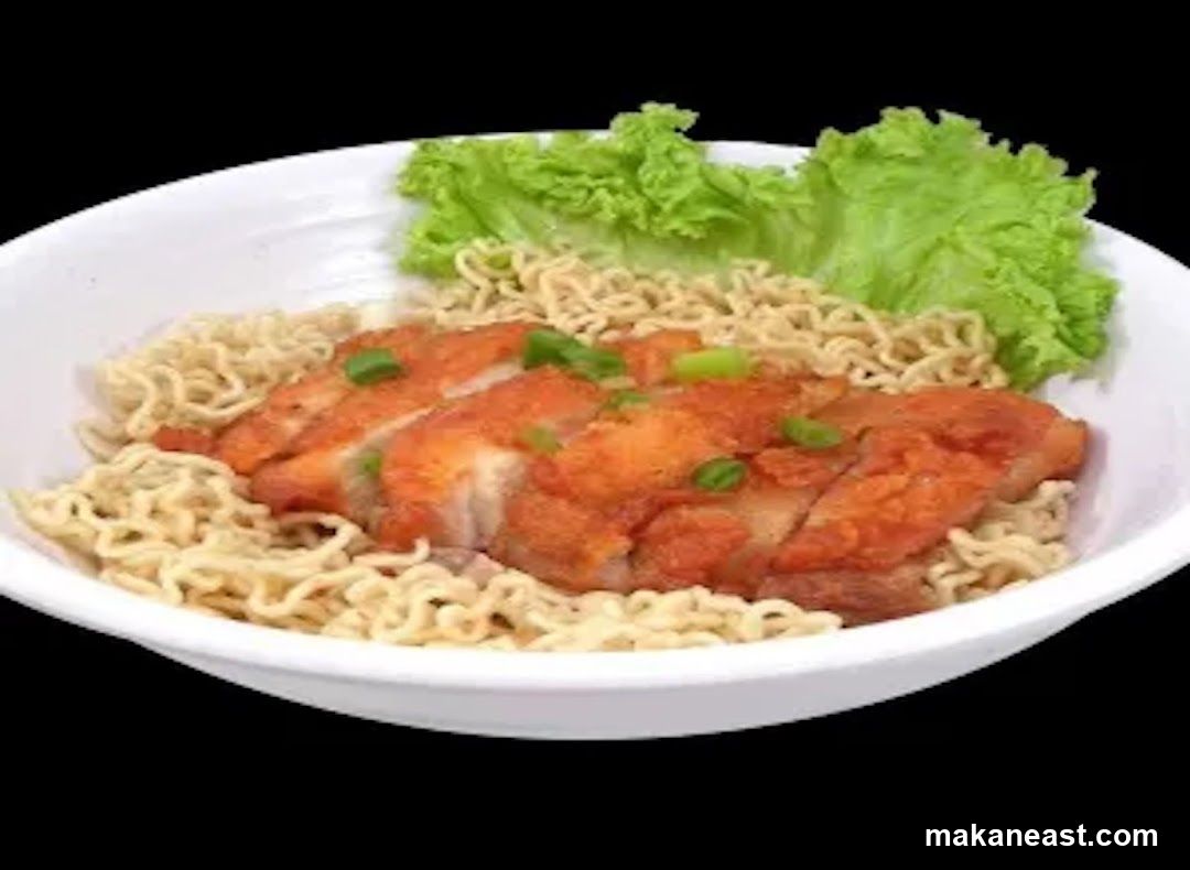 Noodles with Fried Chicken