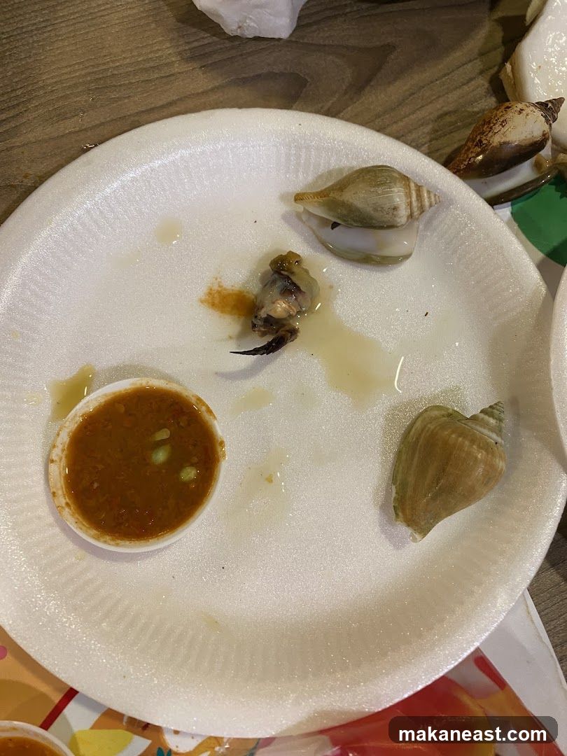 Seafood Plate with Snails and Dipping Sauce