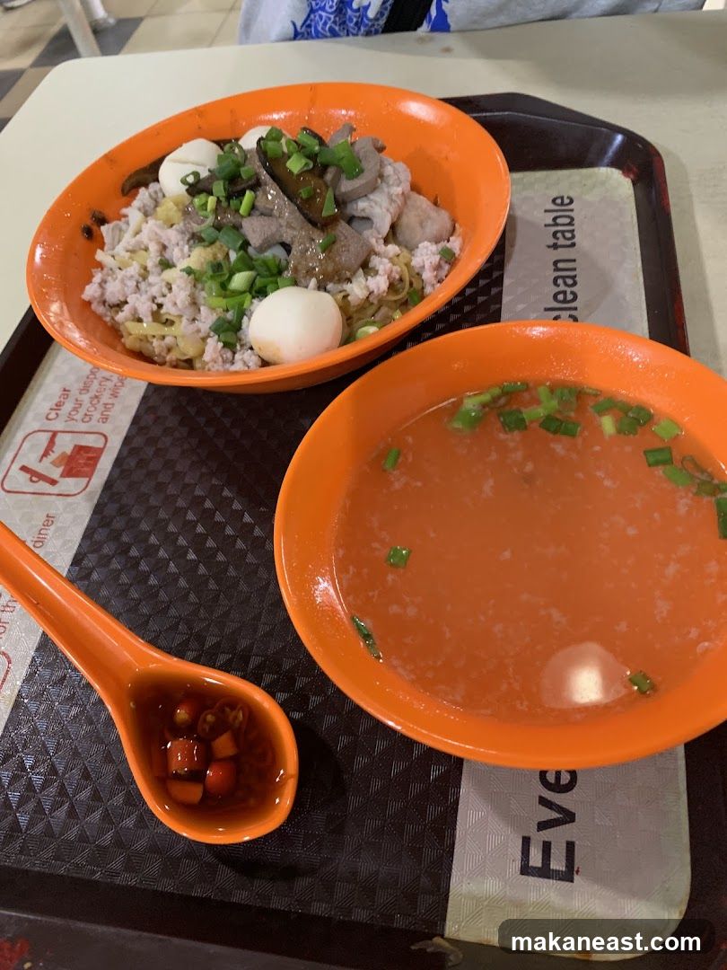 Noodles with Meat and Soup