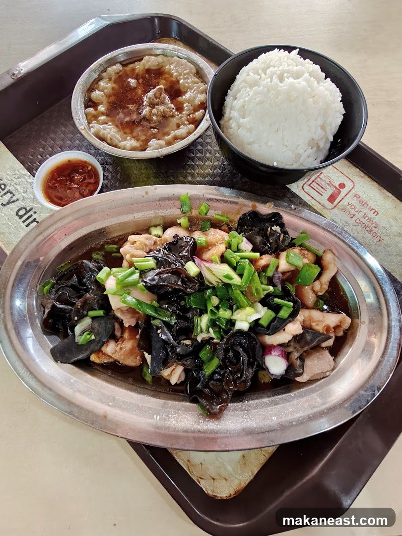 Chicken and Mushroom Dish with Rice