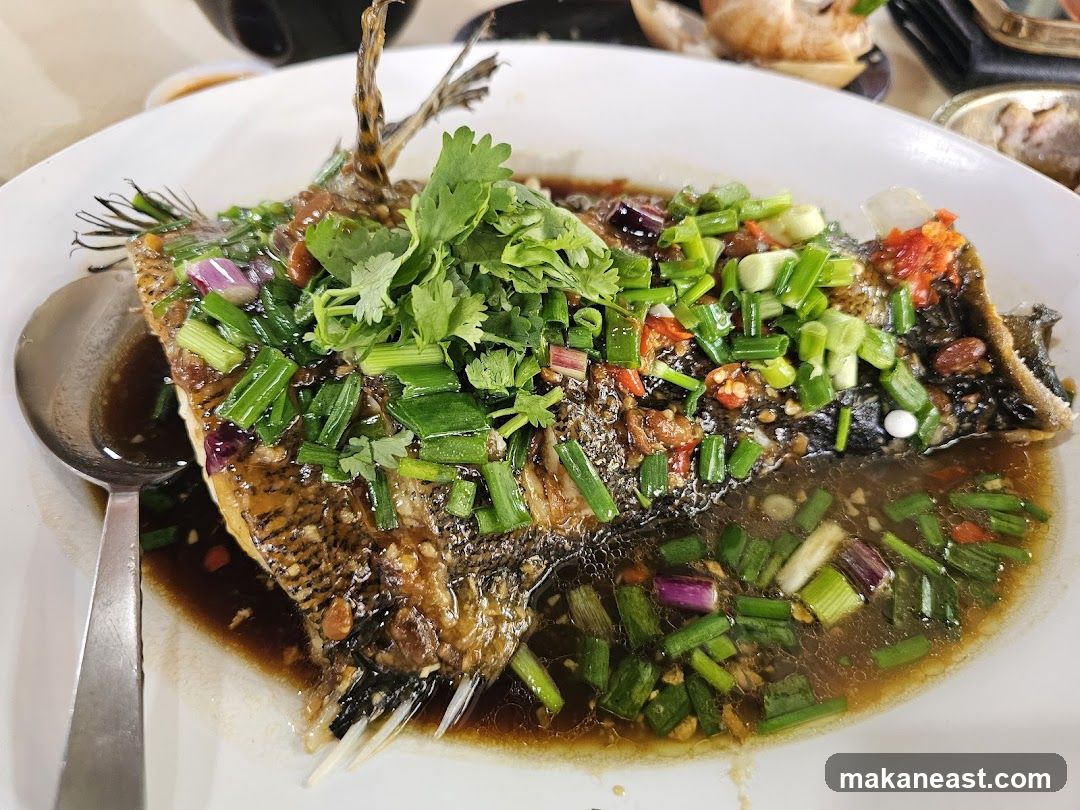 Steamed Fish with Scallions and Chili