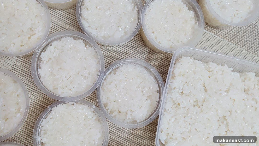 Cooked Rice in Containers