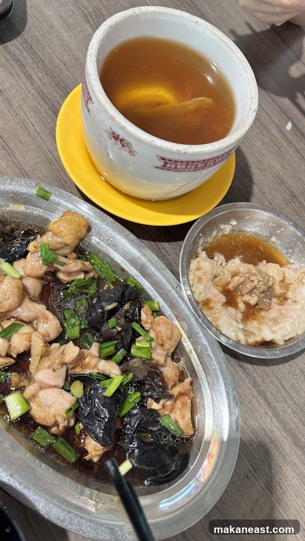 Chicken and Mushroom Dish with Soup