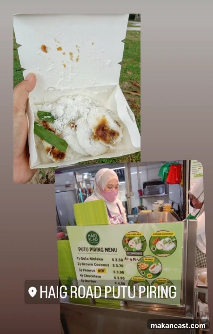 Haig Road Putu Piring Menu