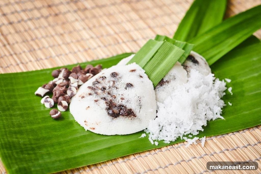 Steamed Cakes with Coconut and Chocolate Chips