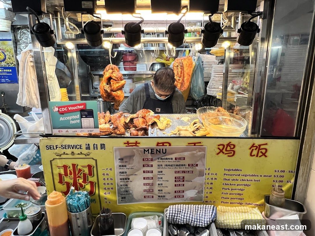 Food Stall with Roasted Chickens